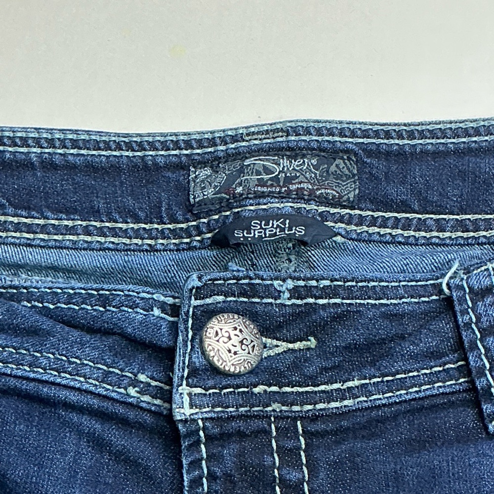 Silver Jeans SUKI Surplus Bootcut Dark Wash Denim Blue Jeans Women's Sz 18/L 32‎ - Picture 6 of 16